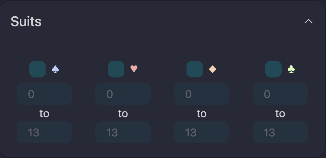Hand type Suits option