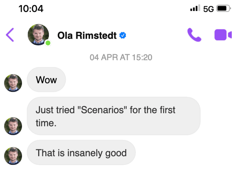 Ola Rimstedt likes Scenarios